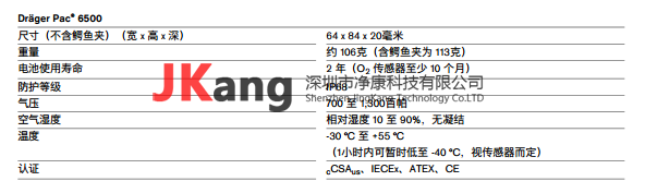 Pac6500氣體檢測儀,Drager德爾格Pac6500單一氣體檢測儀
