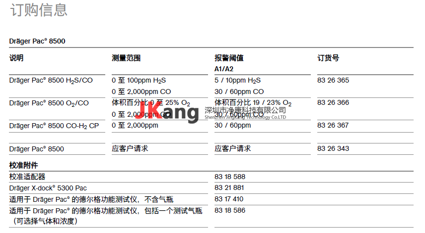 Pac8500氣體檢測儀,Drager德爾格Pac8500氣體檢測儀產(chǎn)品特點：
