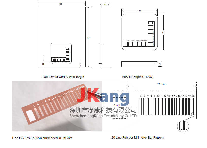 Cirs 016A-BR12分辨率測(cè)試卡,016A-BR12高分辨率線對(duì)卡